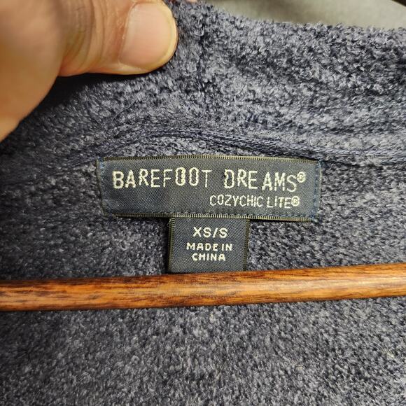 Barefoot Dreams Cardigan Duster Womens XS/S Blue Cozychic Lite Pockets Soft Cozy - Picture 3 of 13